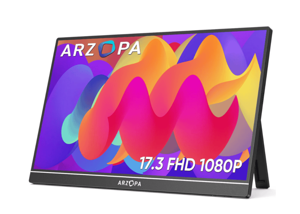 Arzopa A1M Portable Laptop Monitor | 1080P 17.3'' FHD IPS