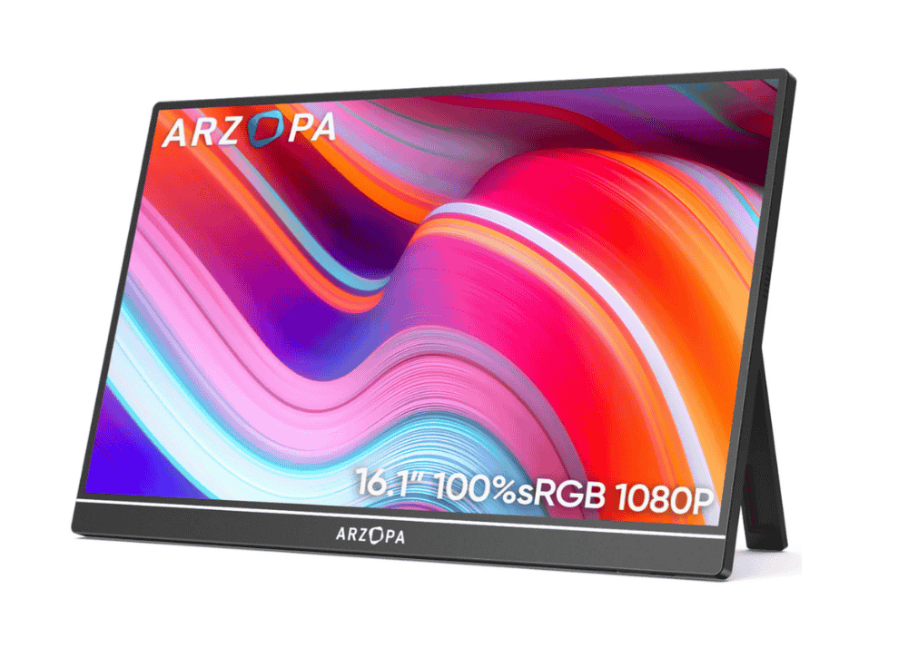 Arzopa Z1C Portable Monitor | 16.1 FHD 1080P Display with 100% sRGB